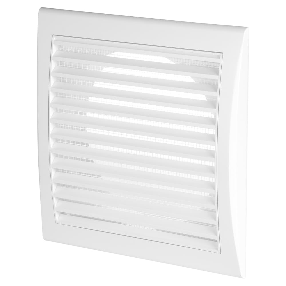 Awenta Plastic Fixed Blade Grille - 150mm - WHITE 000015