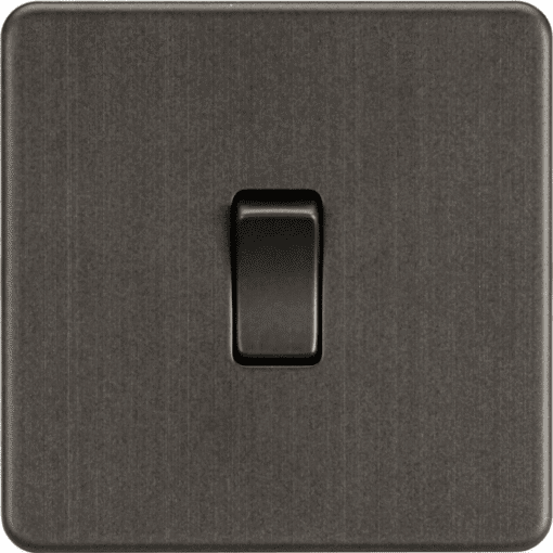 KNIGHTSBRIDGE 10AX 1 GANG INTERMEDIATE SWITCH SMOKED BRONZE 000198