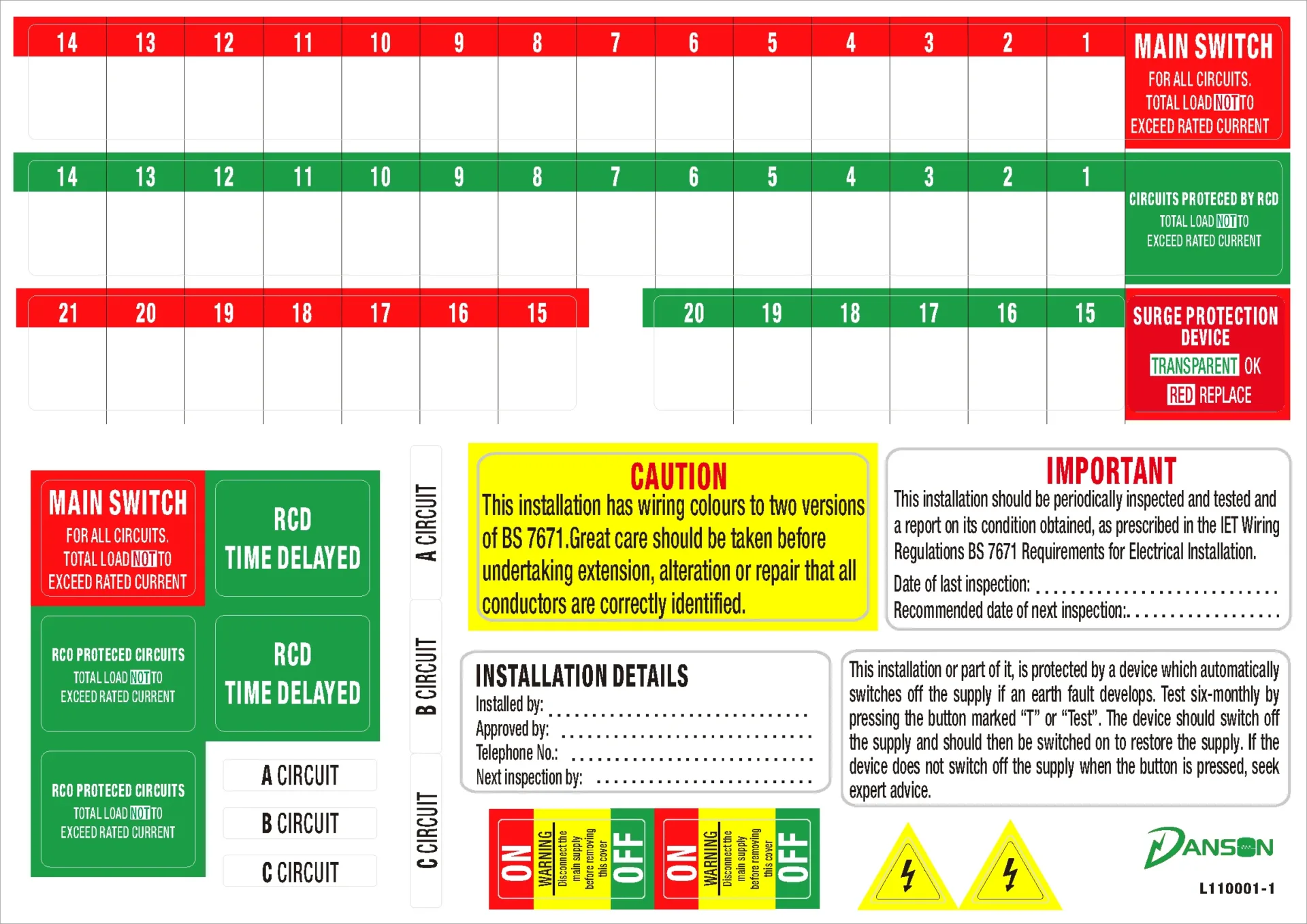 DANSON LABELPACK 000397