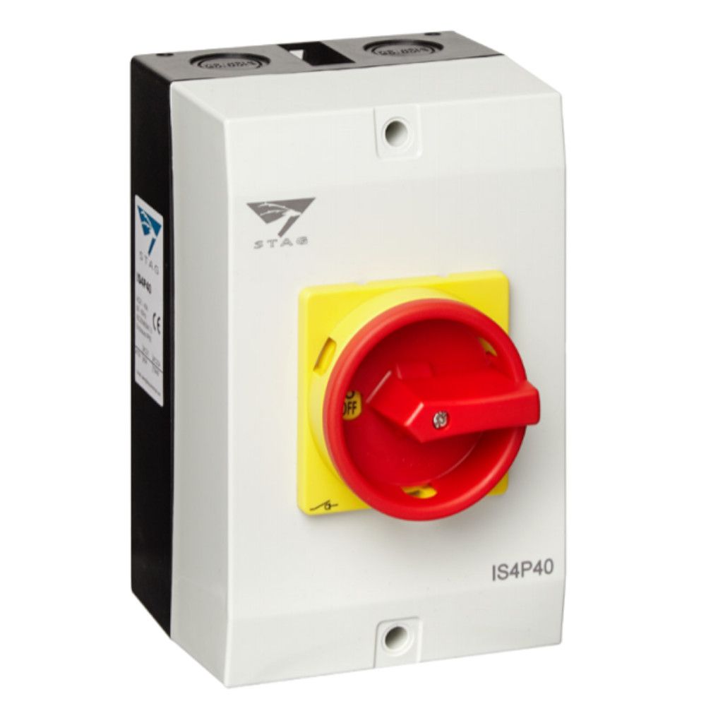 STAG ENCLOSED ISOLATOR 20A IP65 C/W PADLOCKABLE HANDLE 000400