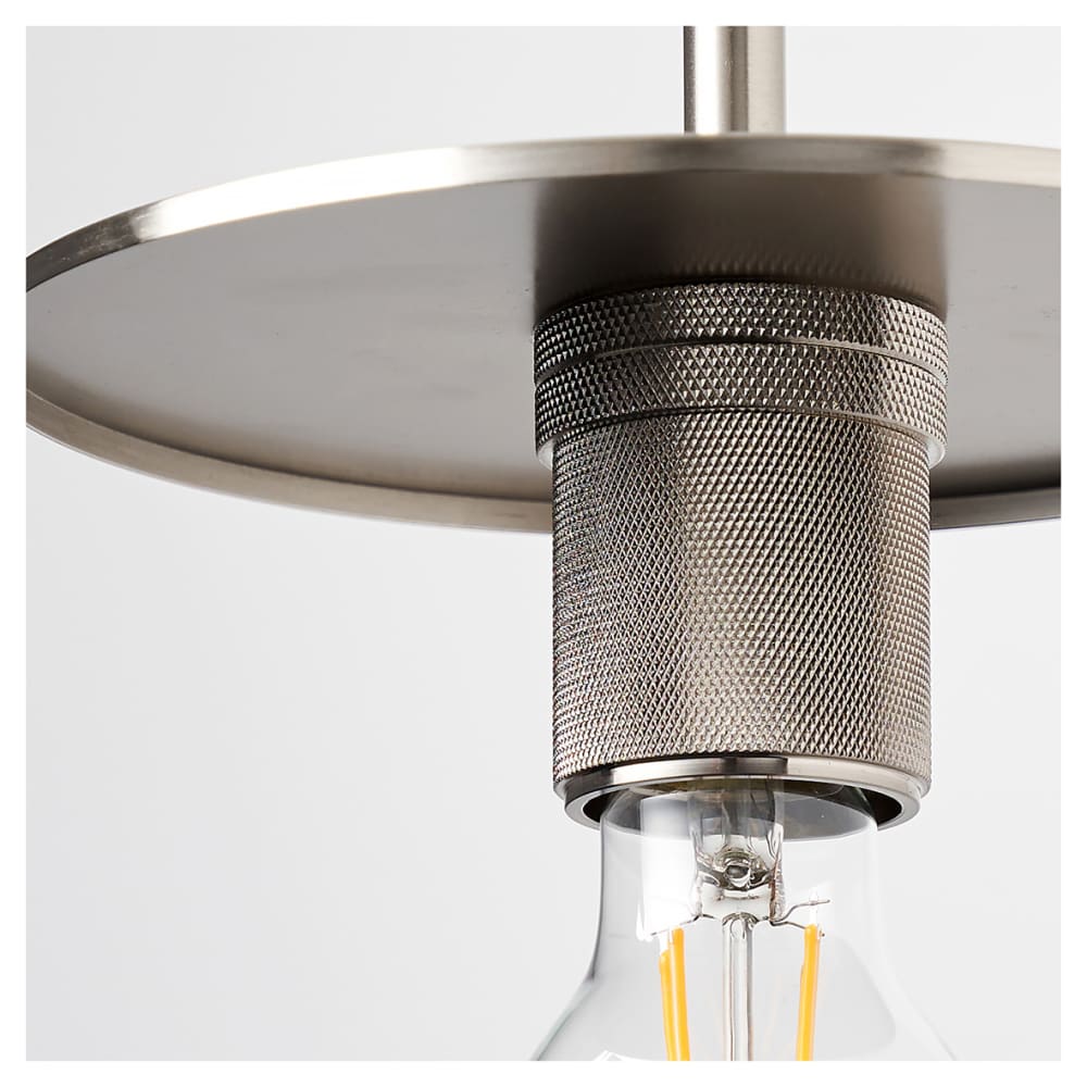 ALTRO SAVANETTA KNURLED PLATE PENDANT - SATIN NICKEL 000421