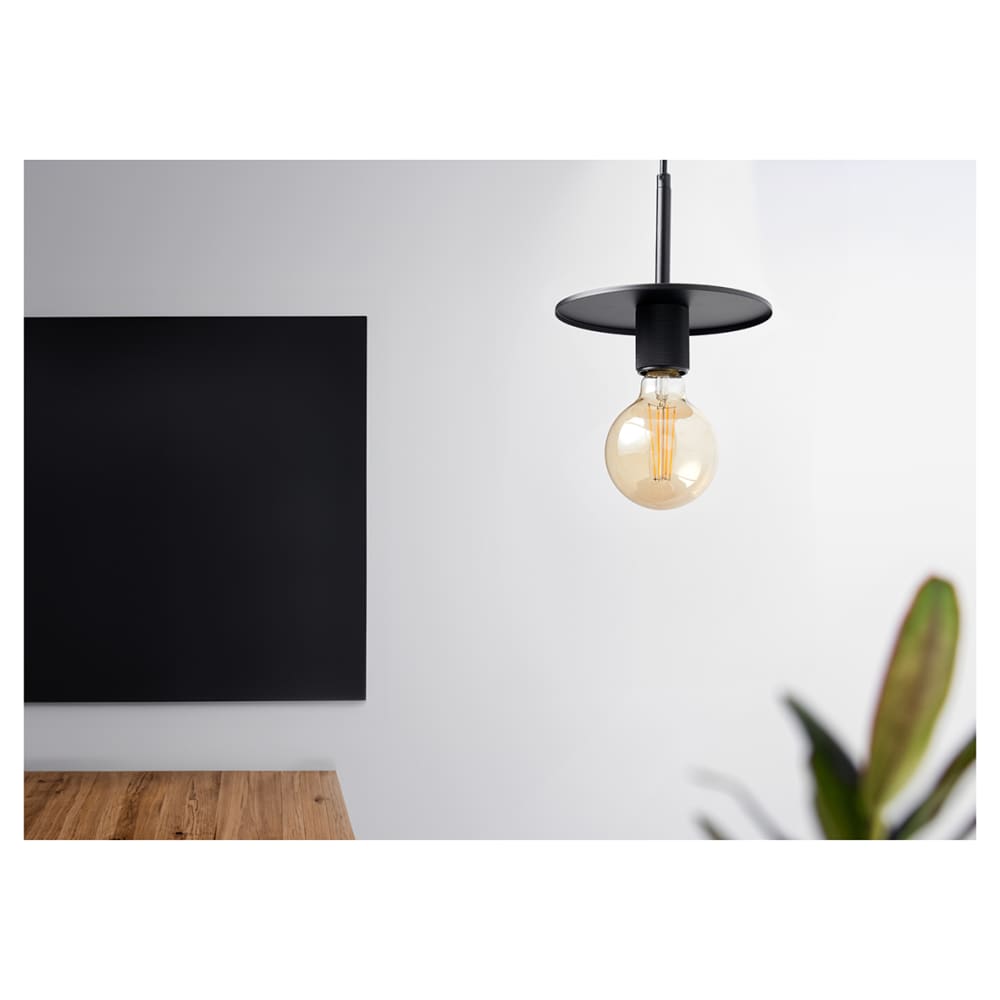 ALTRO SAVANETTA KNURLED PLATE PENDANT - MATT BLACK 000422