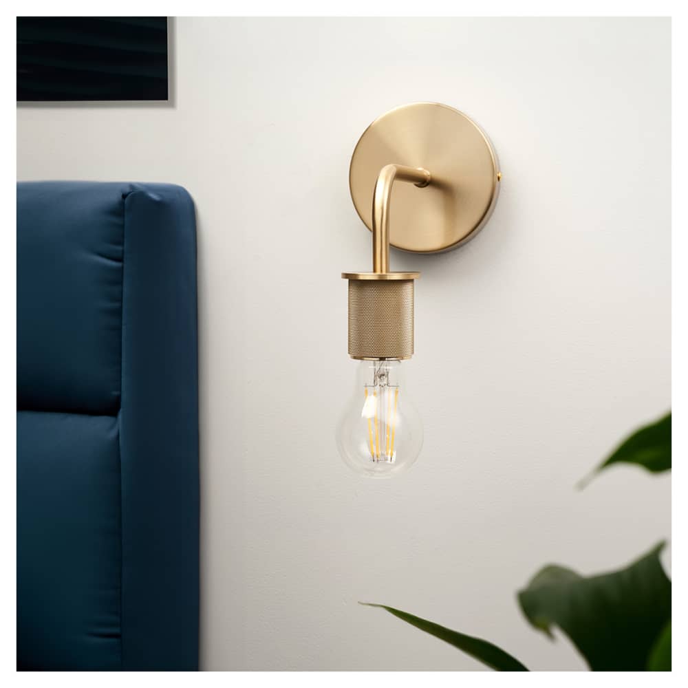 ALTRO CASA KNURLED SINGLE WALL - LIGHT SATIN BRASS 000424