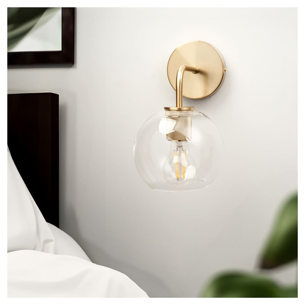 ALTRO PARADERA KNURLED DOME WALL LIGHT - SATIN BRASS 000436