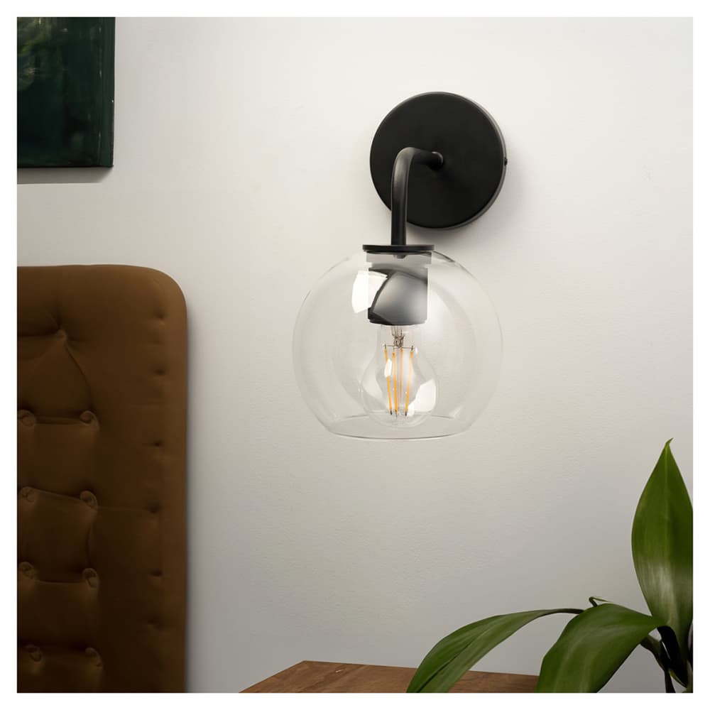 ALTRO PARADERA KNURLED DOME WALL LIGHT - MATT BLACK 000437
