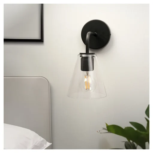 ALTRO NOORD KNURLED HOOD WALL LIGHT - MATT BLACK 000439