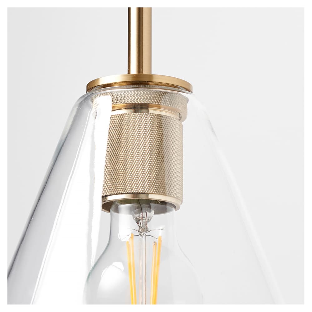 ALTRO NOORD KNURLED HOOD PENDANT - SATIN BRASS 000444