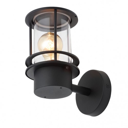 ZINC LEONIS WALL LANTERN 42W BLACK 000448