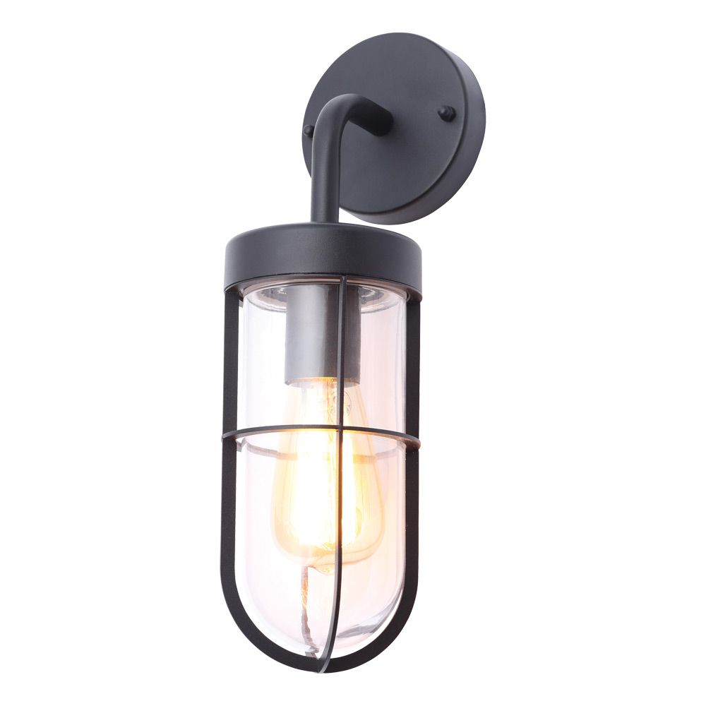 ZINC WOKING WALL LANTERN 42W BLACK 000449
