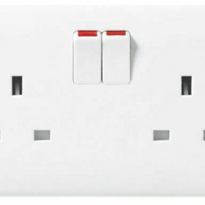 BG NEXUS 2 GANG SWITCHED 13 AMP SINGLE POLE - WHITE 000478