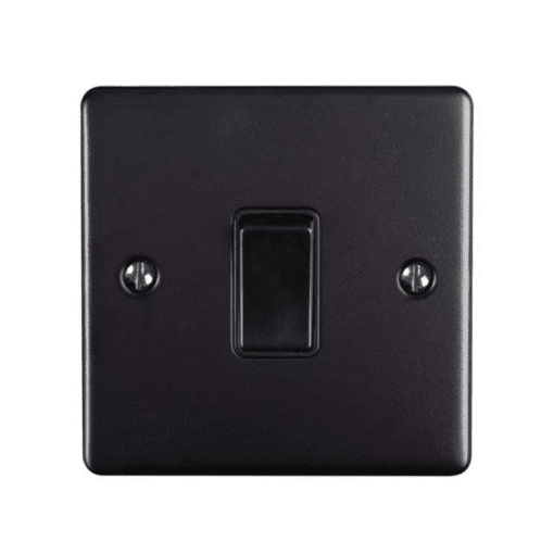 EUROLITE 1 GANG 20AMP DP SWITCH MATT BLACK 000508