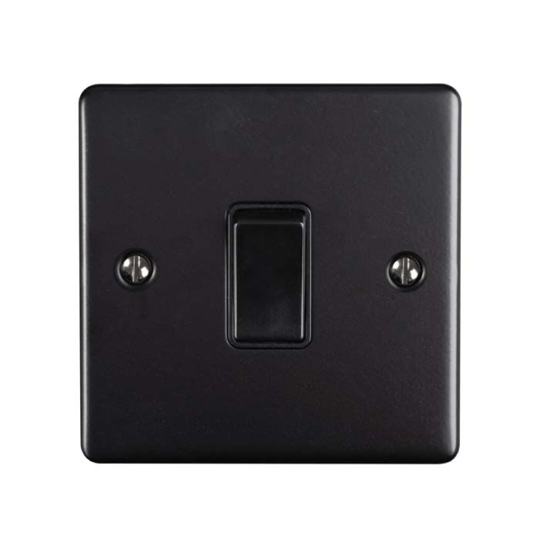 EUROLITE 1 GANG 20AMP DP SWITCH MATT BLACK 000508