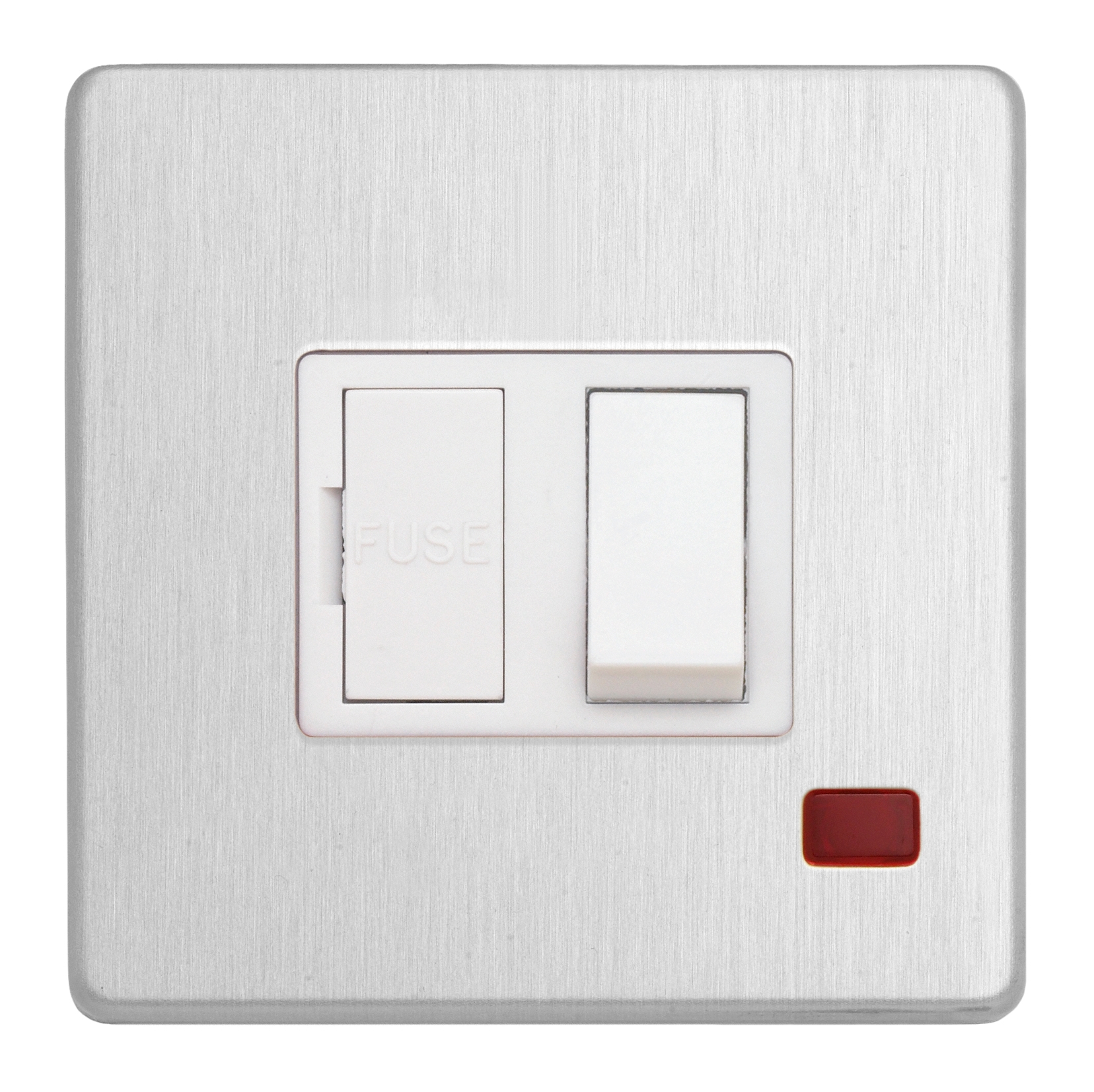 13A Switched FCU DP BS WHITE Ins & Neon 000535