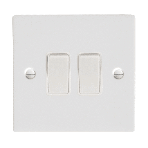HAMILTON 2 GANG 10AX 2 WAY ROCKER WHITE 000653