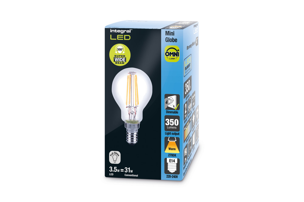 INTEGRAL LED MINI GLOBE 4.5W E14 2700K DIMMABLE 000678