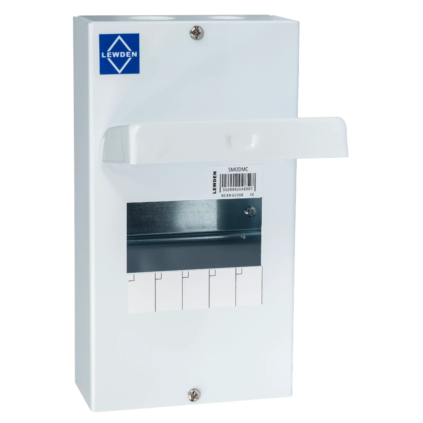 LEWDEN METAL CONSUMER UNIT 5MODMC AMENDMENT 3 COMPLIANT 5 MODULE ENCLOSURE IP20 000708