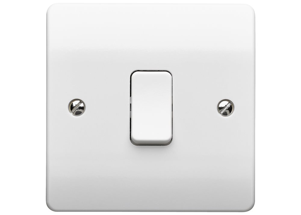 MK 10A 1 GANG SINGLE POLE 2 WAY PLATE SWITCH 000723