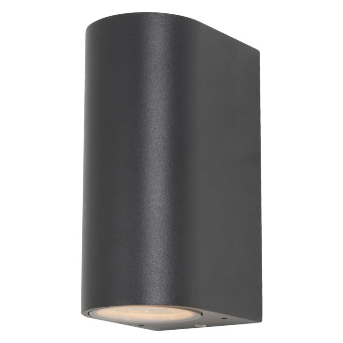 ZINC ANTAR UP/DOWN WALL LIGHT GU10 35W BLACK 000790