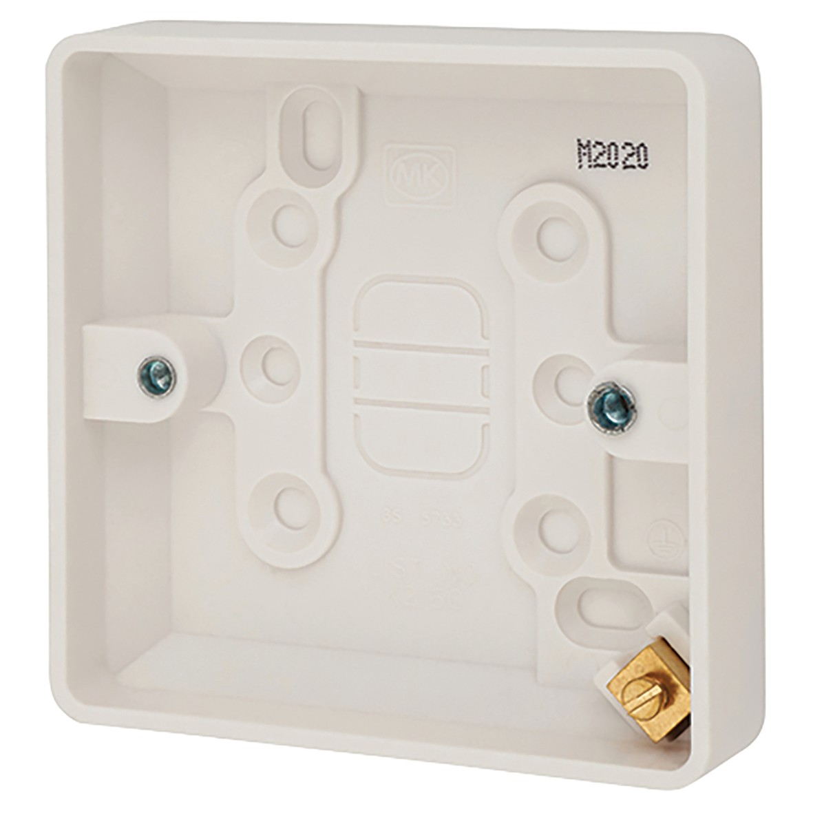 10x MK Logic Plus 1 Gang Surface Box 16mm - White 100080