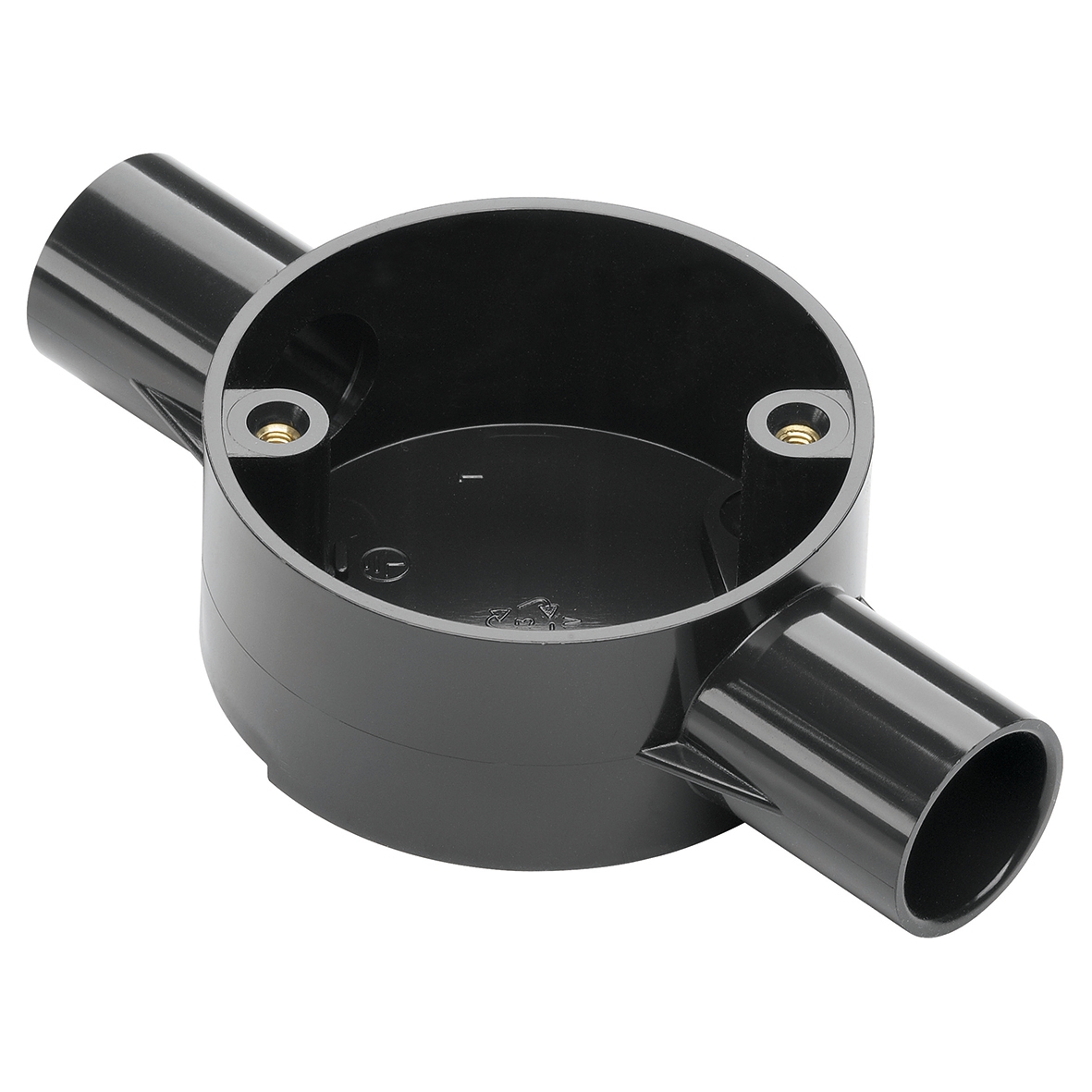 10x MK Conduit Through Box 2 Way 25mm - Black 100223
