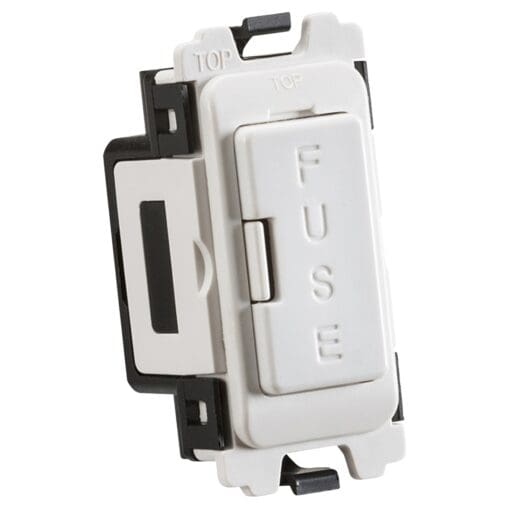 Knightsbridge 13A Fused Spur Curved Edge Grid Switch - White 100471