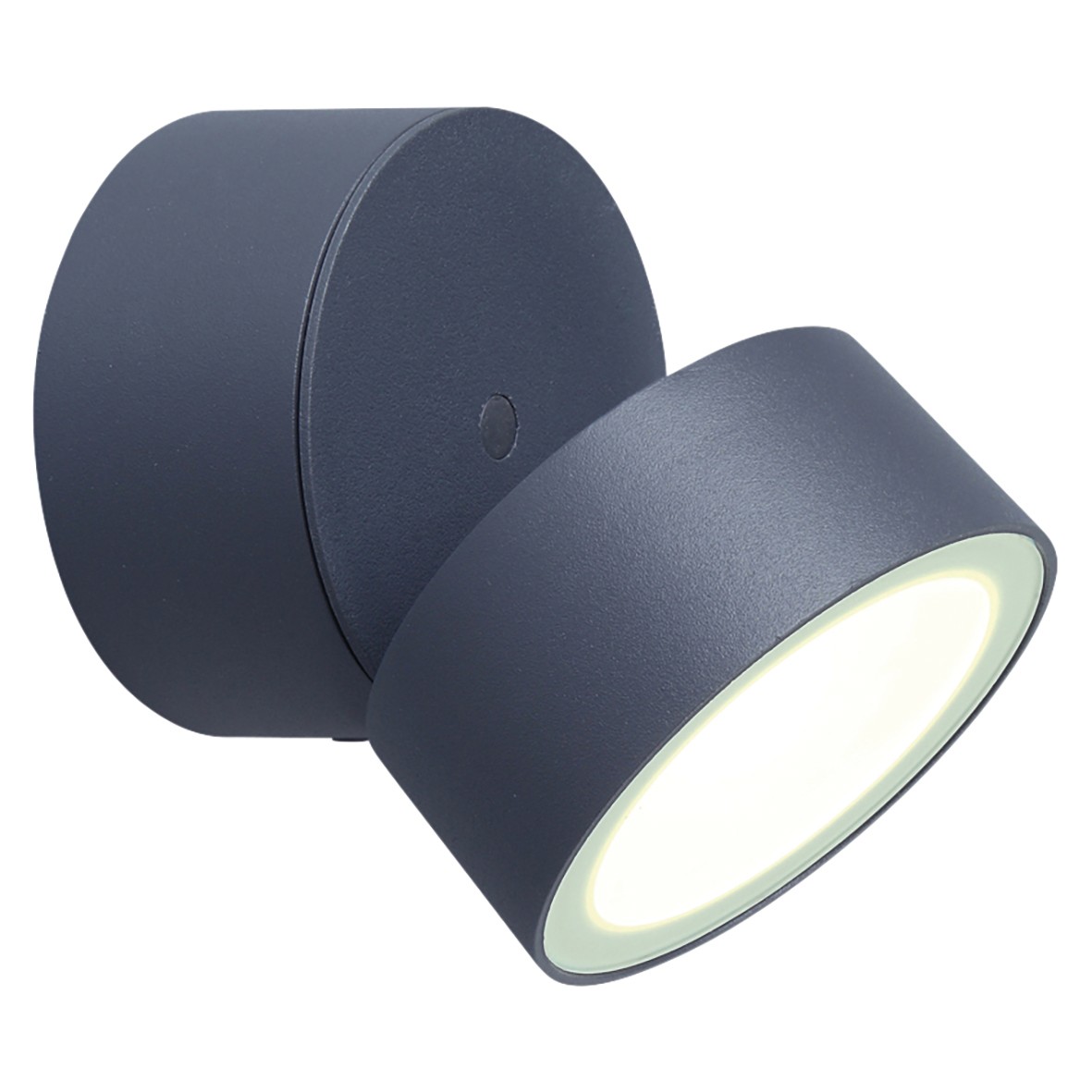 Lutec Trumpet LED Integrated Wall Light 840lm IP54 - Dark Grey - 4000K 102909