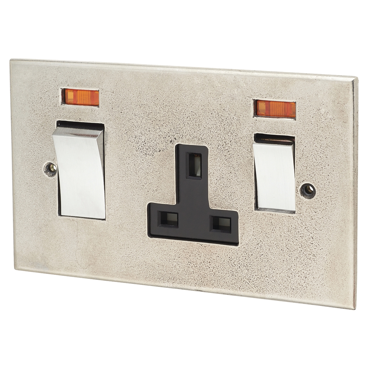 Finesse 45A Cooker Control With 13A socket with neon - Pewter 103496