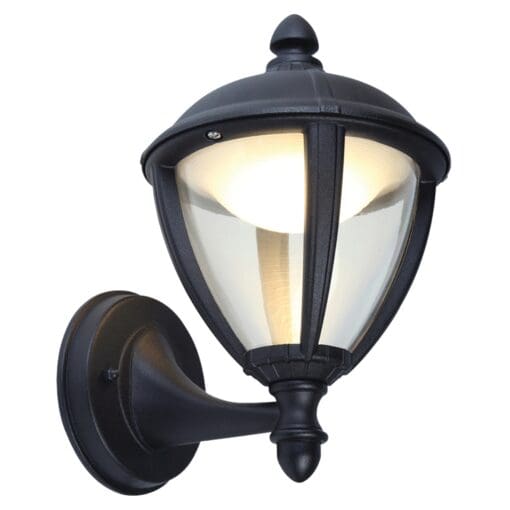 Lutec Unite Integrated LED Up Wall Light 330lm IP44 - Black - 3000K 109580