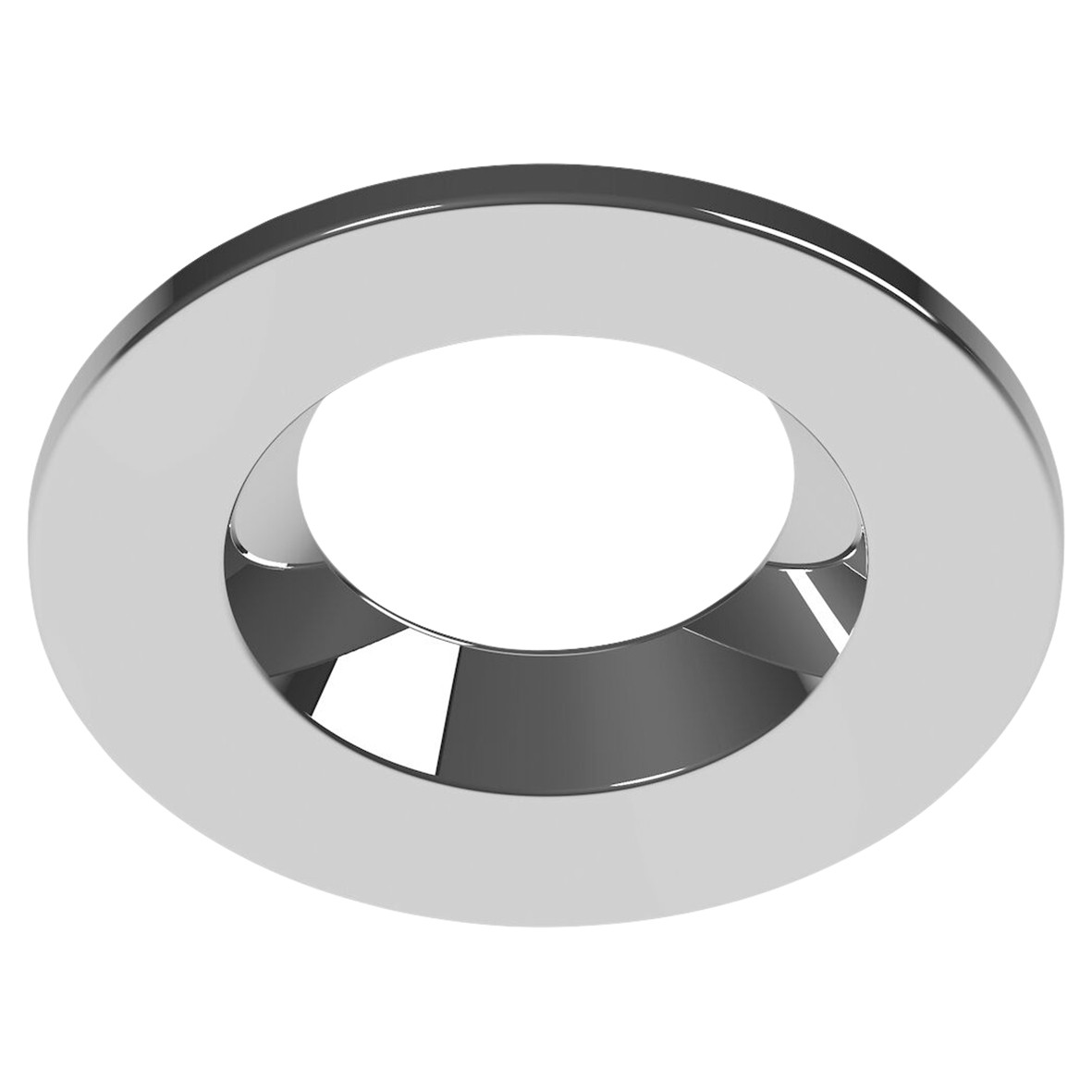 Luceco Compact Baffled FType Bezel - Polished Chrome 110873