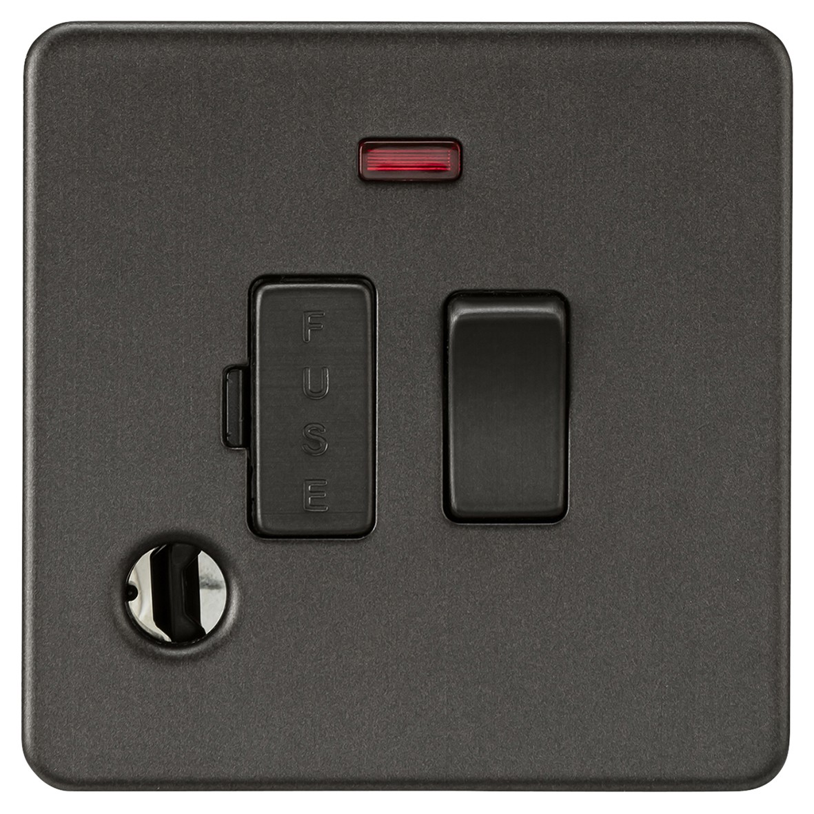 Knightsbridge 13A 1 Gang Screwless Switched Fused Spur with Neon & 113853