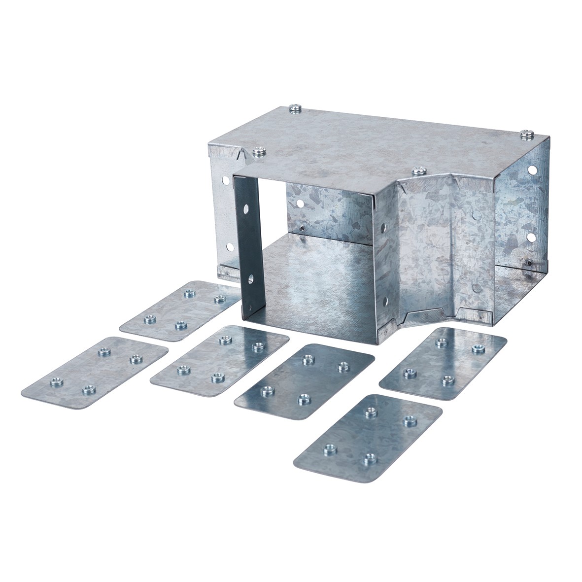 Galvanised Top Lid Tee - 100 x 100mm 114084