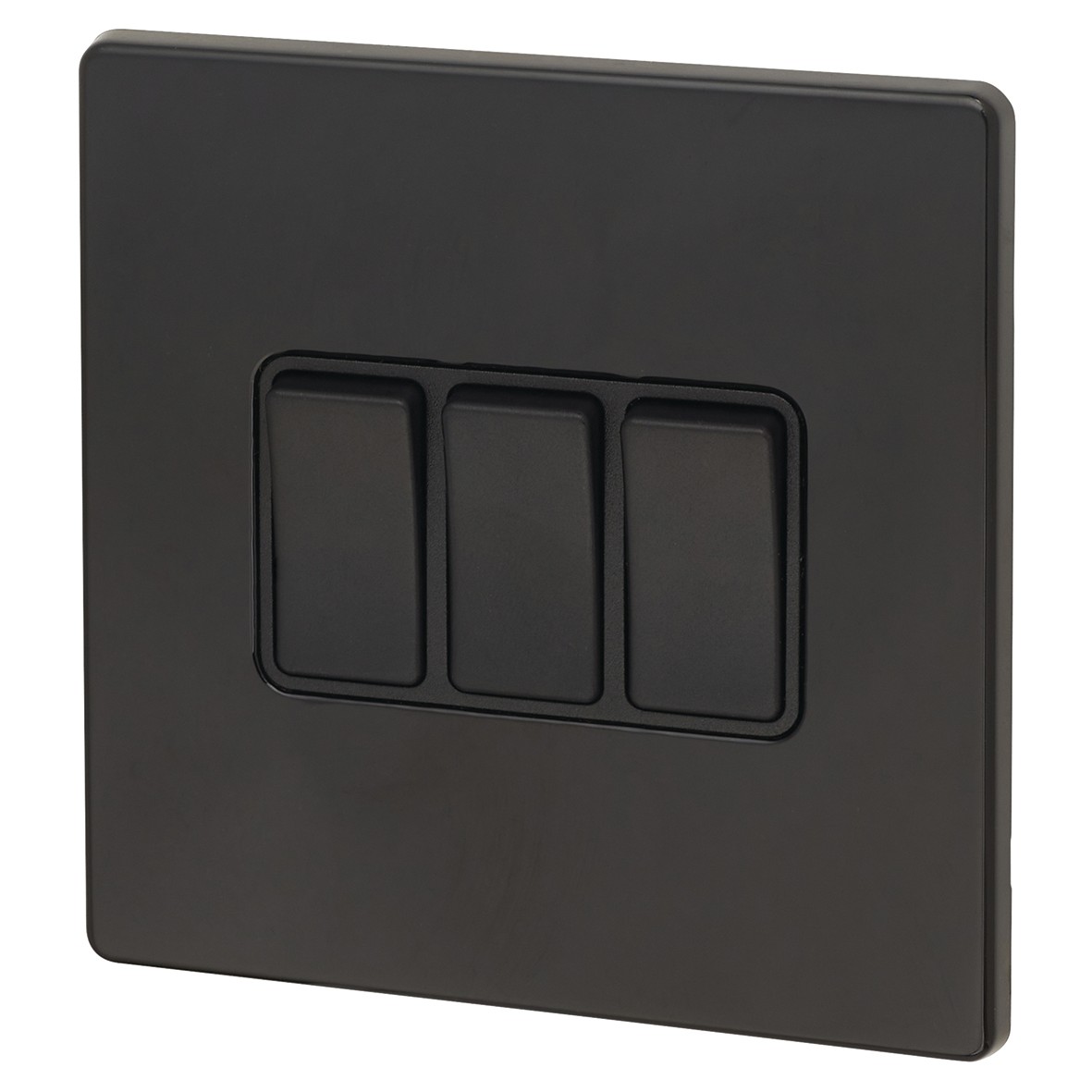 Hamilton Hartland CFX 10AX 3 Gang 2 Way Switch - Jet Black with Black I 117602