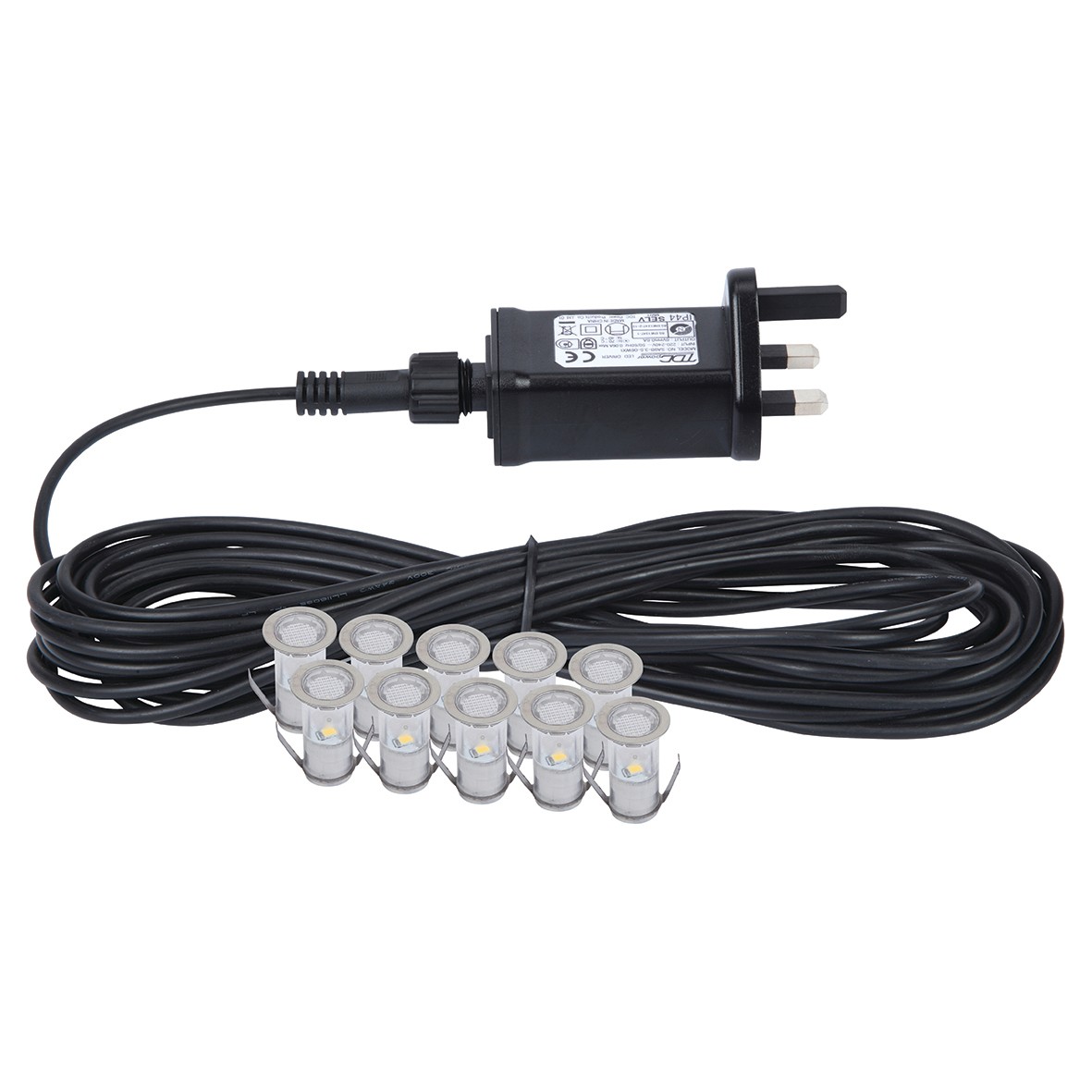 Lutec Twilight Round LED Decking Light 15mm 46lm IP67 - Stainless Steel 118460