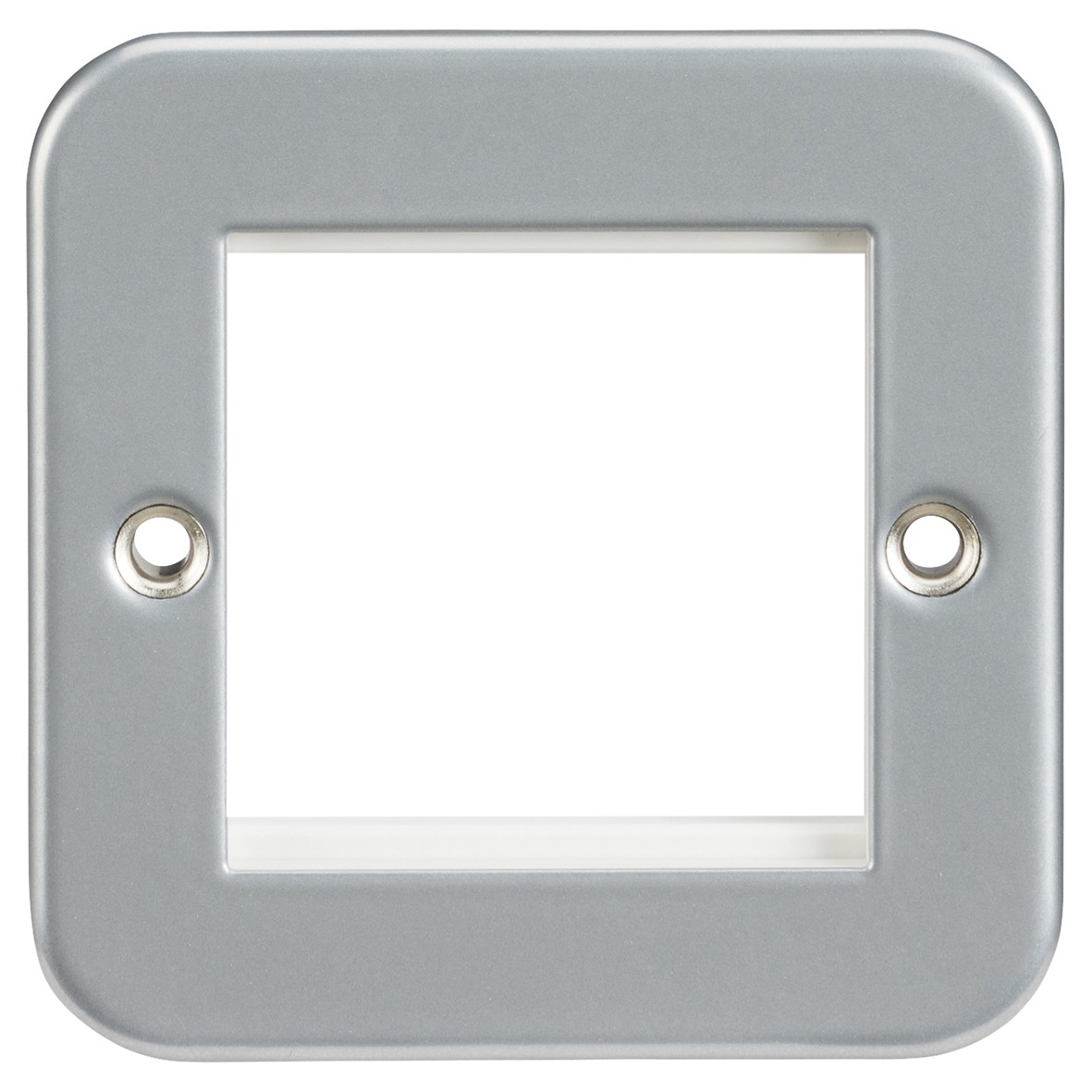 Knightsbridge 1 Gang 2 Module Metal Clad Euro Faceplate - Grey 119474