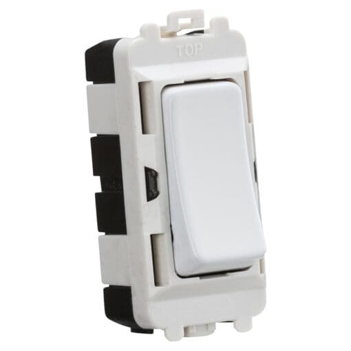 Knightsbridge 20AX Intermediate Grid Switch - Matt White 128630