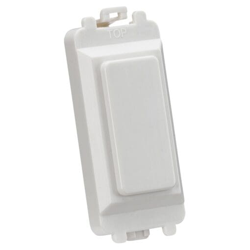 10x Knightsbridge Blank Metal Clad Grid Switch Module - White 131245