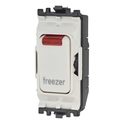 MK Printed Grid Switch with Neon - Freezer - White 133036