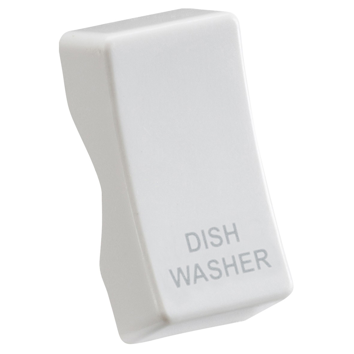 Knightsbridge Printed Curved Edge Grid Switch Rocker - Dishwasher - Whi 134659
