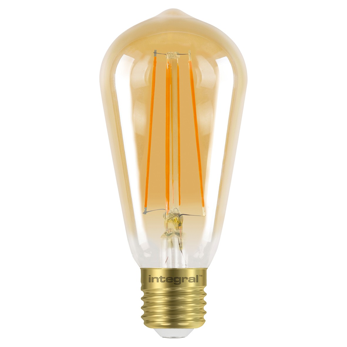ST64 E27 380LM 5W EQ. TO 40W 1800K DIMMABLE 80CRI 300° FILAMENT AMBER 135512