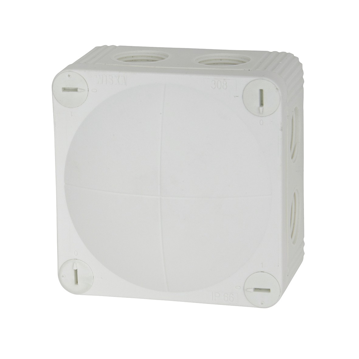 5x Wiska 3 x 3 x 2 White Ip66 Box 141557