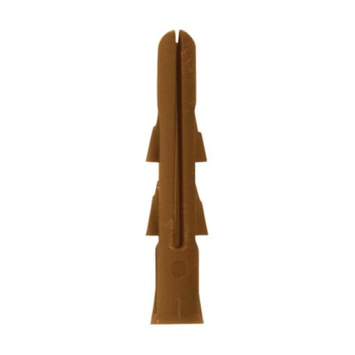 Unicrimp Plastic Wall Plugs - Brown - Tub 500 144136