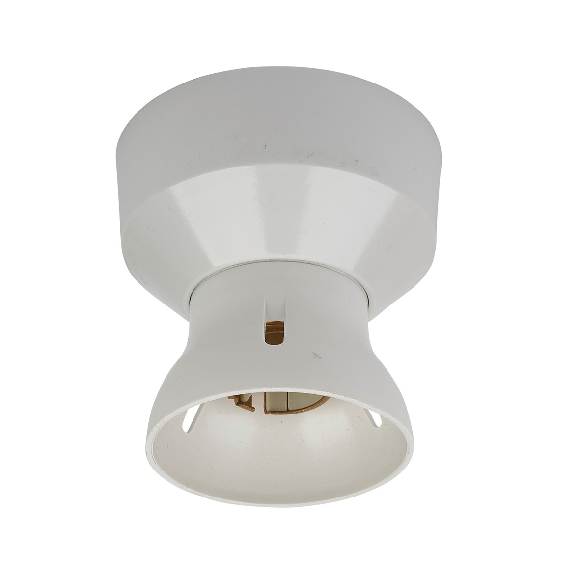 MK Straight BC Lampholder - White 144381