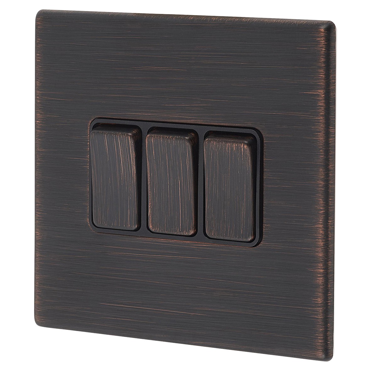 Hamilton Hartland G2 10A 3 Gang 2 Way Screwless Light Switch - Etrium B 147392