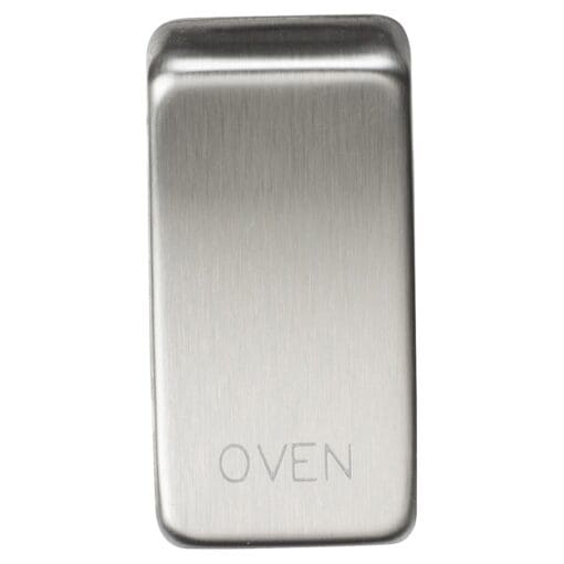 Knightsbridge Printed Grid Switch Rocker - Oven - Brushed Chrome 148832