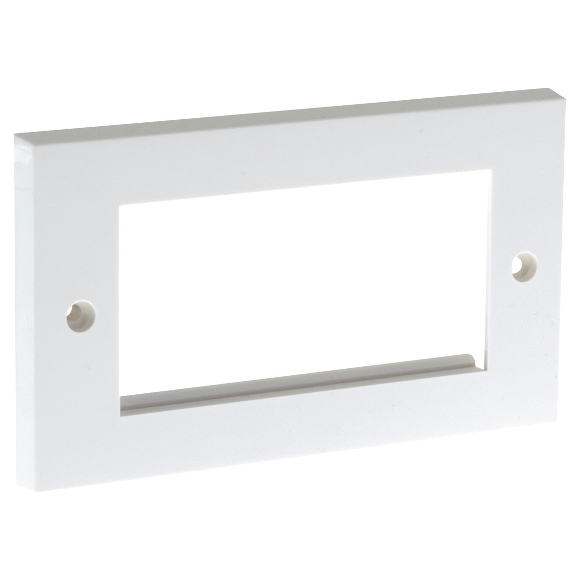 10x Faceplate Flat Double Gang 4x Euro White (H)86mm x (W)146mm 150044