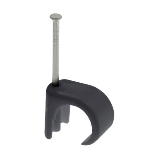 5x Unicrimp Round Clips - 5-7mm - Black - Pack 100 150798