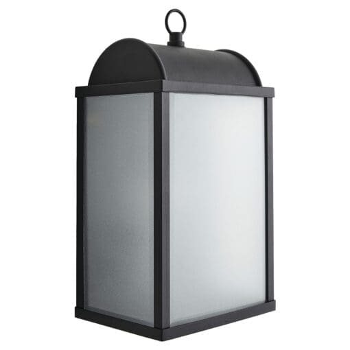 Forum Zinc Charlotte LED Box Frame Outdoor Wall Lantern with Frosted Gl 163322