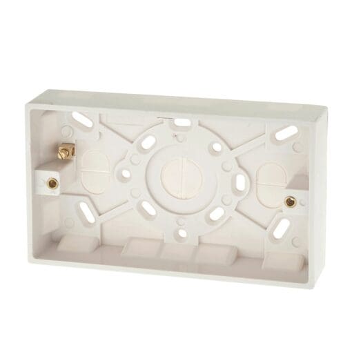 CONTACTUM 2 GANG SURFACE PATTRESS BOX WITH EARTH 163919