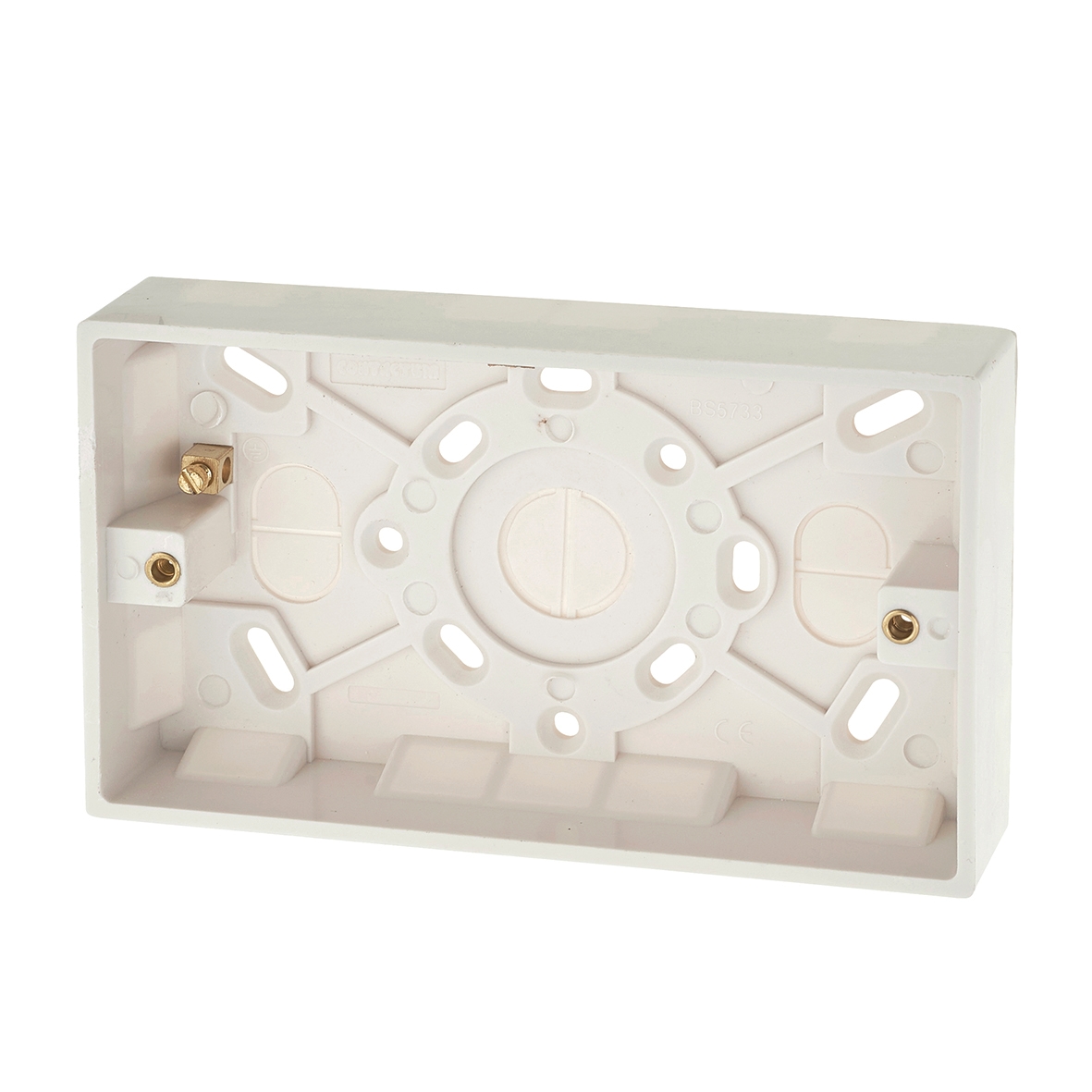 CONTACTUM 2 GANG SURFACE PATTRESS BOX WITH EARTH 163919