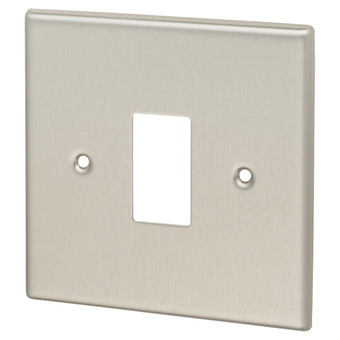 Contactum 1 Gang Cover Plate - Brushed Steel 166384